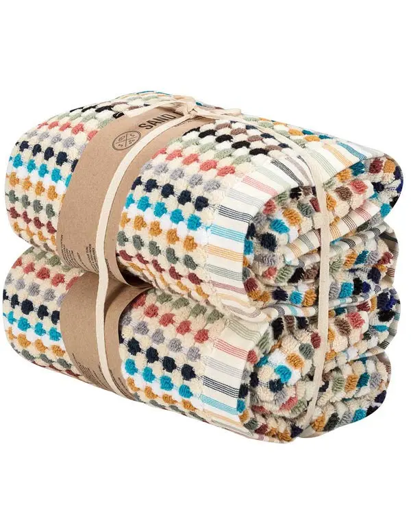 Stripe Polka Dot XL Bath Bundle | Sand Cloud - Image 4