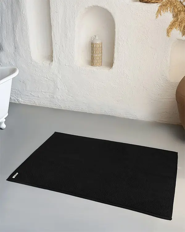 Alternative view of Willow Bath Mat - Black | Sand Cloud