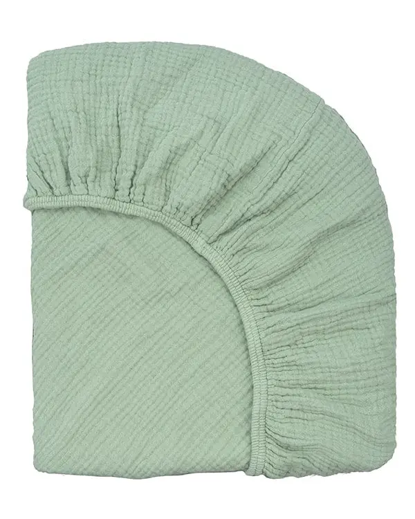 Alternative view of Sonoran Fitted Sheet - Sage | Sand Cloud